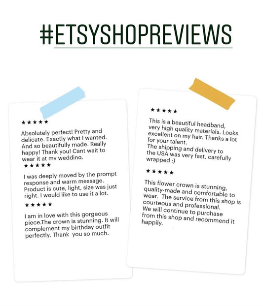 Etsy Shop Reviews