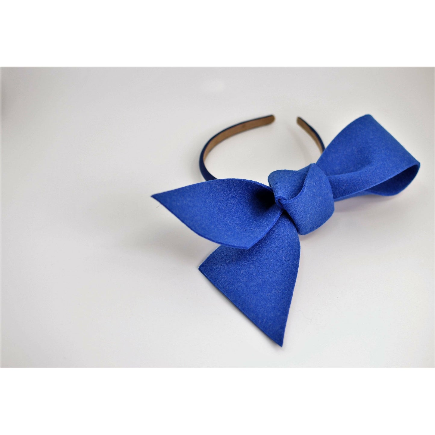 Modern Blue Bow Headband.