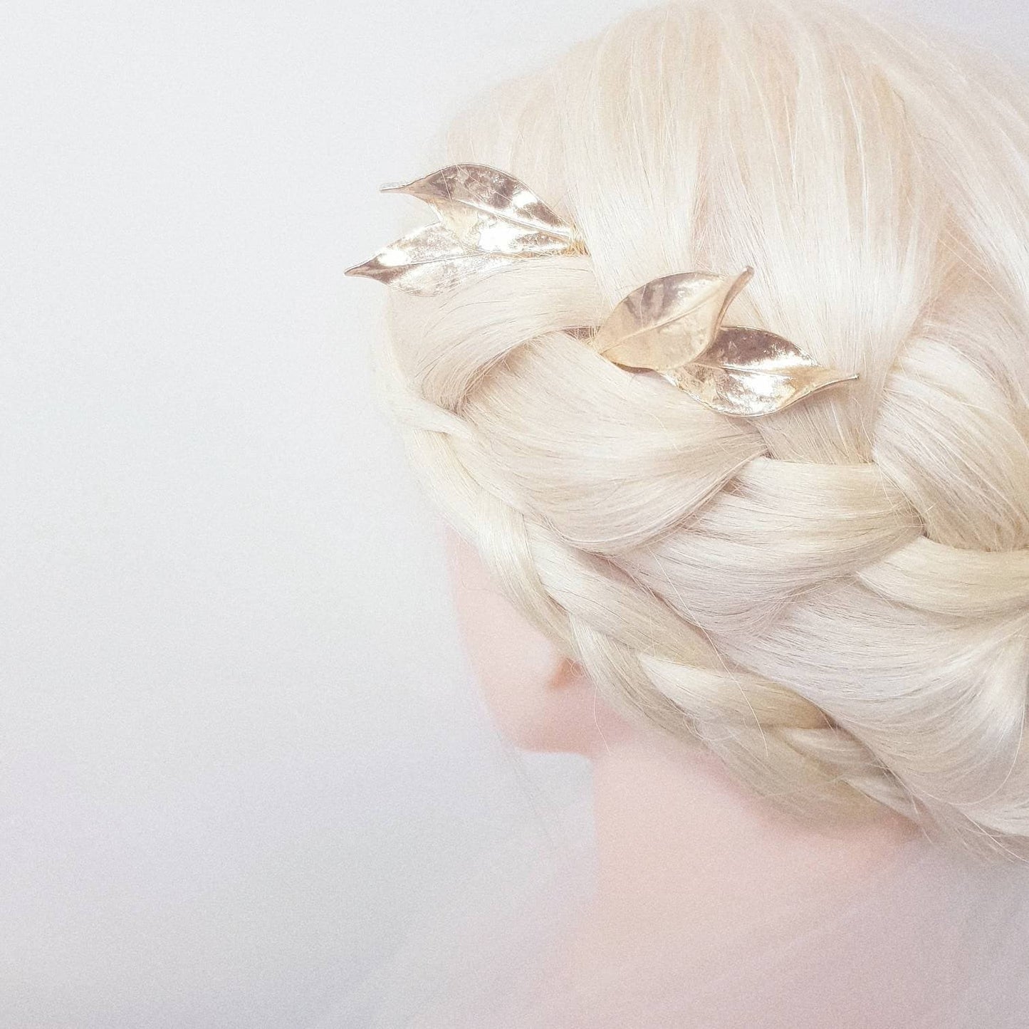 BoutiquebyBrendaLee FEUILLE D'OR Hair comb Goddess Gold hairpin Flower Leaf hair accessories handcrafted Australia wedding bridal botanical