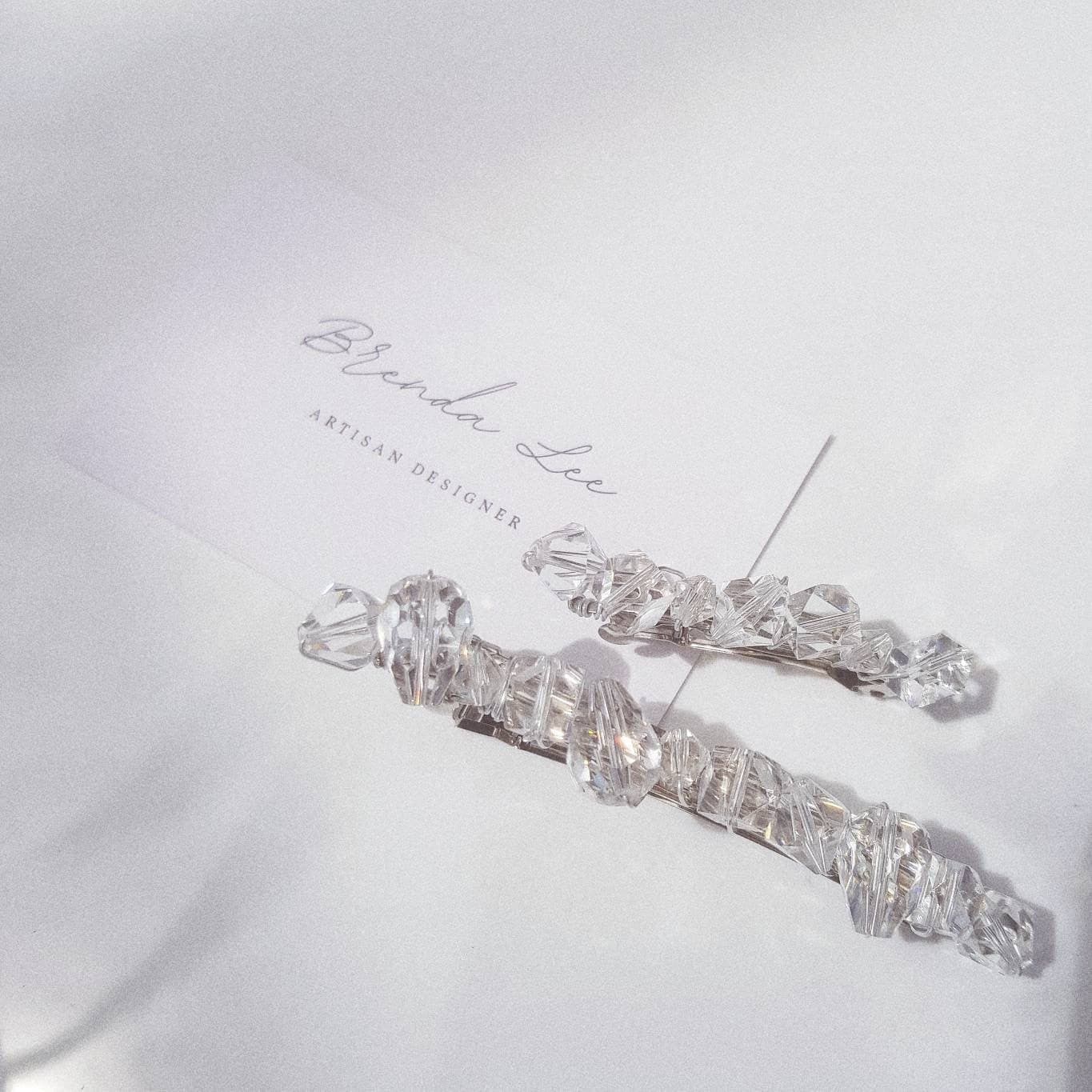 BoutiquebyBrendaLee Crystal hair barrettes hairpins mermaid simple wedding bridal bride Australia beaded bling hair accessories hairclips