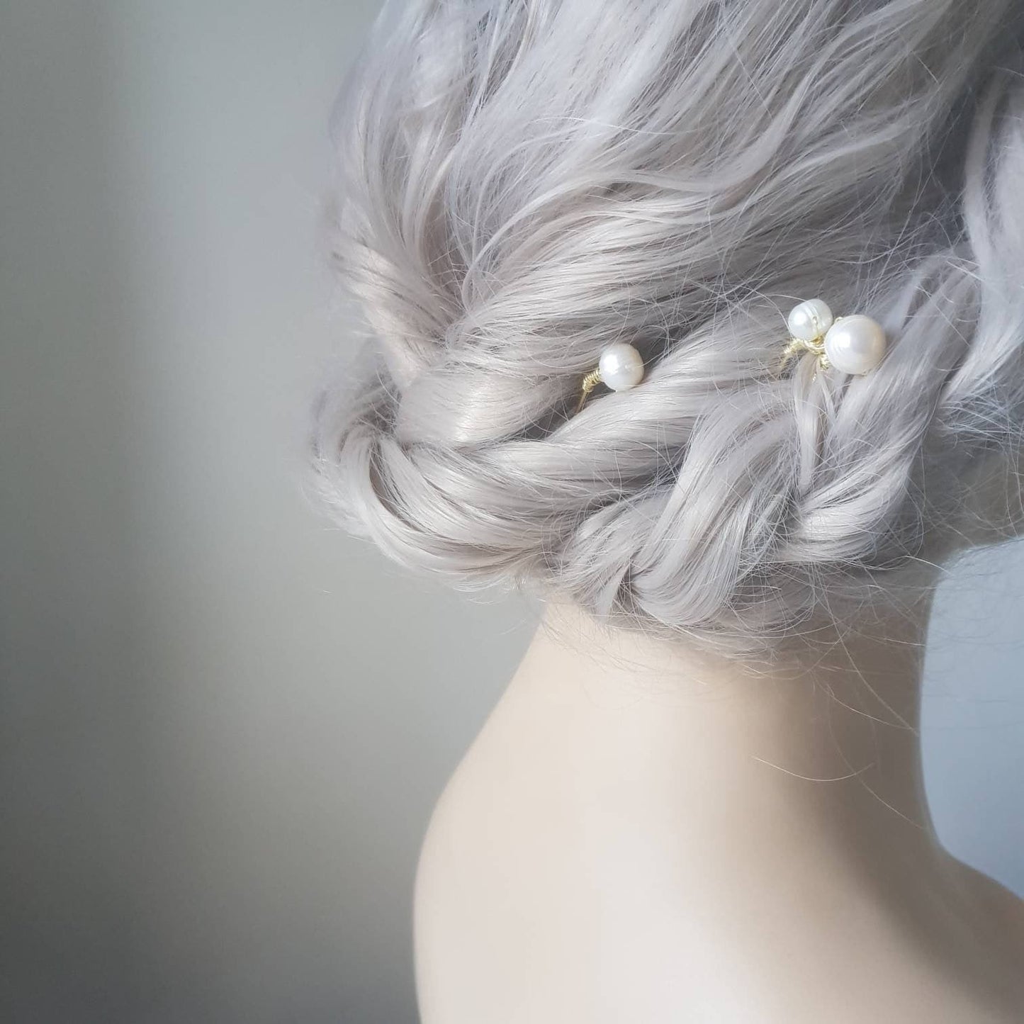 BoutiquebyBrendaLee Set of 2 Simple Cream White Freshwater Pearls U Pins Bridal Wedding accessories elegant pearl bride Australia hairpin