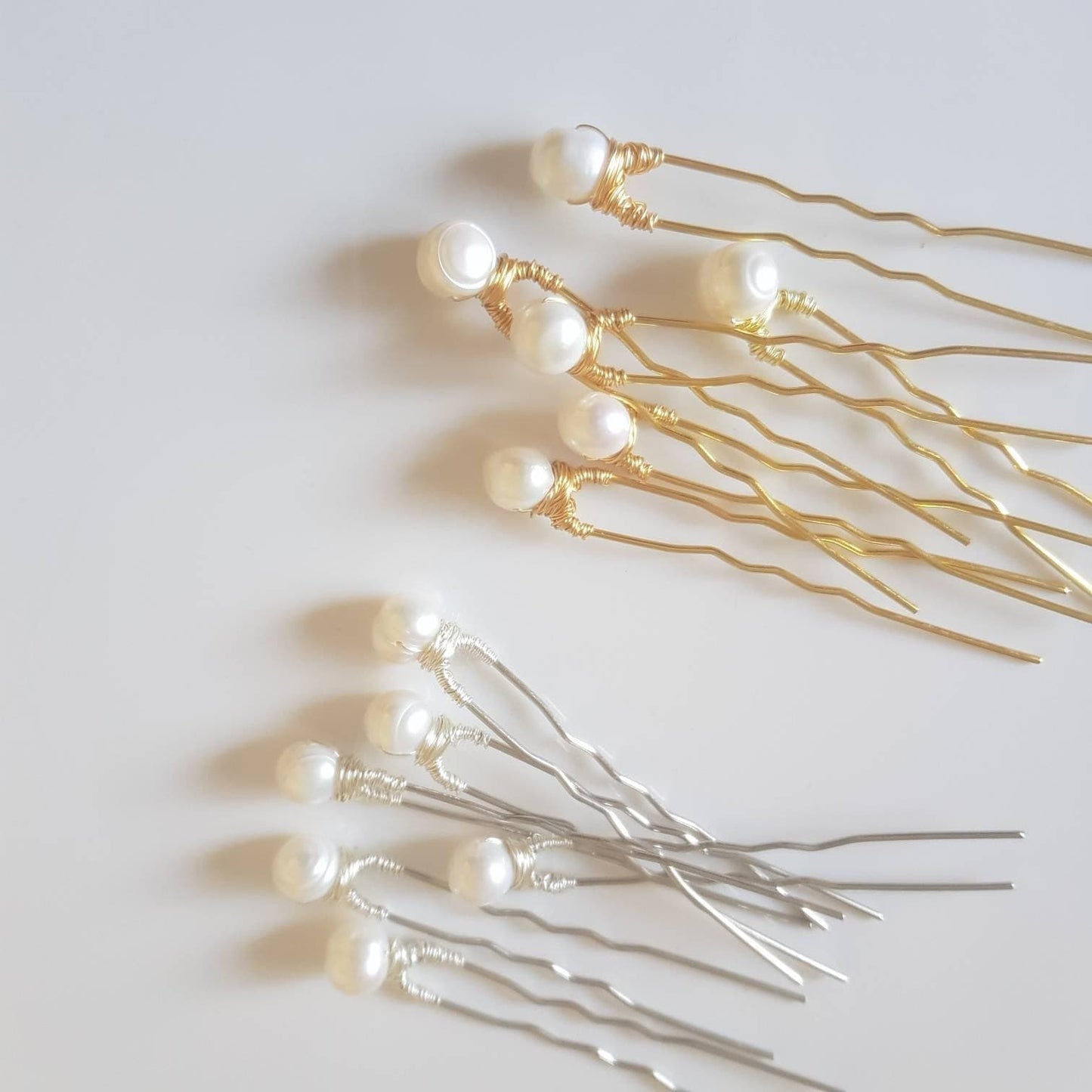 BoutiquebyBrendaLee Cream White Freshwater Pearls U Pins Bridal Wedding accessories elegant pearl Australia hairpin silver gold headpieces
