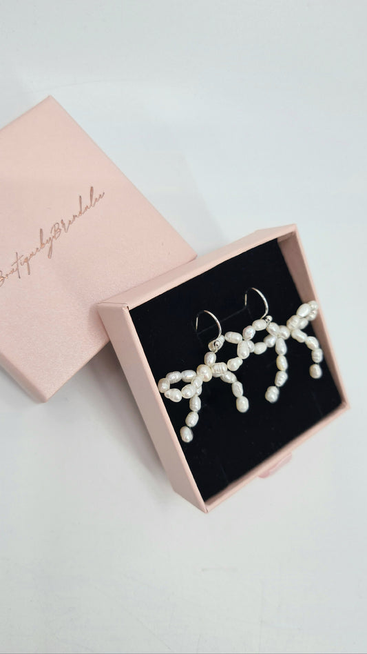 Pearl Bow Earrings