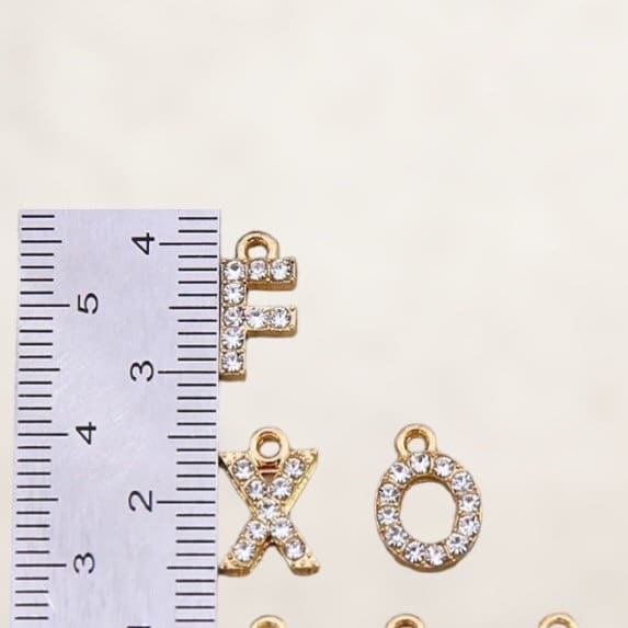 Personalised Initial Crystal Dangle Earrings in Gold stainless steel ear hooks name letter zirconia gift custom made