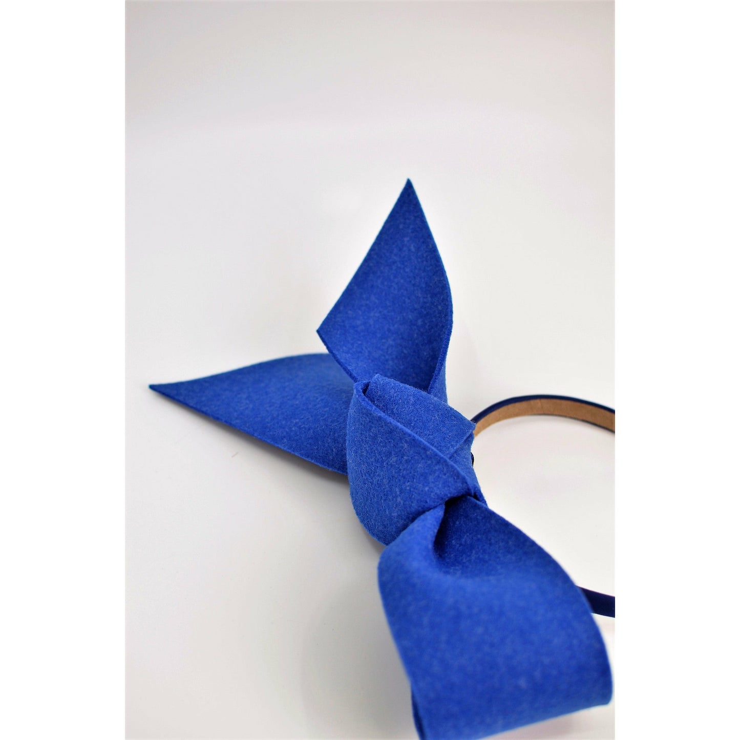 Modern Blue Bow Headband.