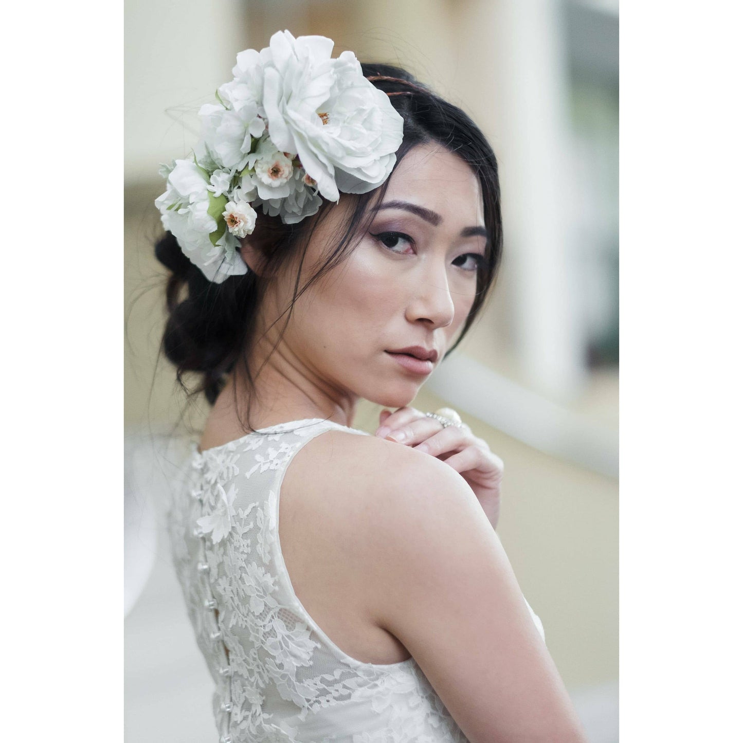 Elegant Bridal Head Wreath.