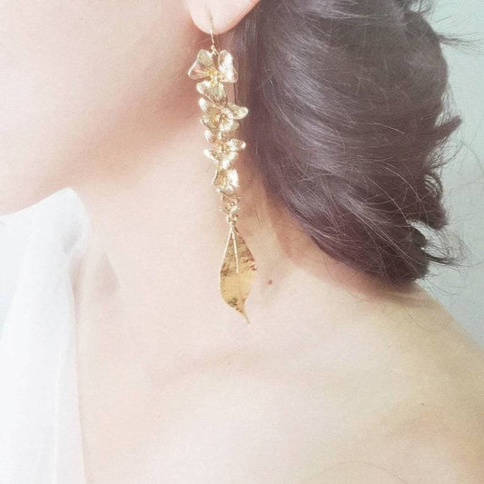 BoutiquebyBrendaLee FEUILLE D&#39;OR Hair comb Goddess Gold hairpin Flower Leaf hair accessories handcrafted Australia wedding bridal botanical