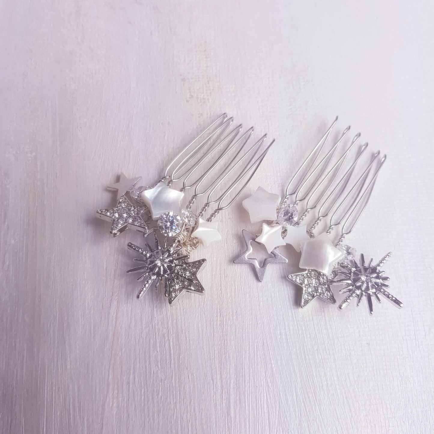 BoutiquebyBrendaLee SCINTILLEMENT Earrings Haircombs wedding handmade bridal drop ear statement jewelry Australia silver ear hooks french
