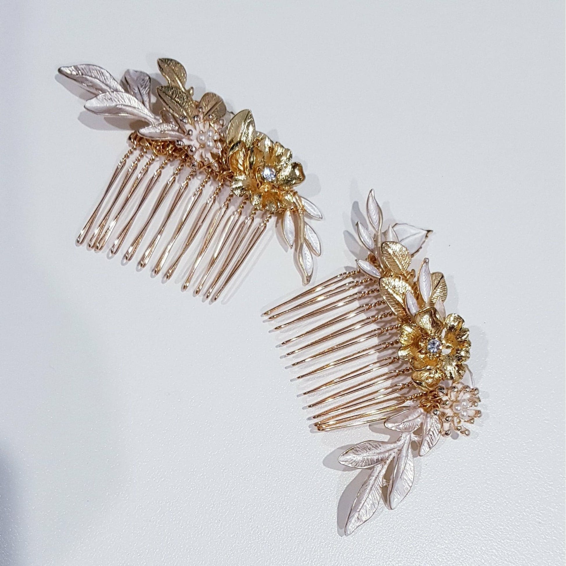 BoutiquebyBrendaLee haircomb wedding handmade accessory bridal hair statement hairpins Australia vintage inspired jewelled headpiece earring