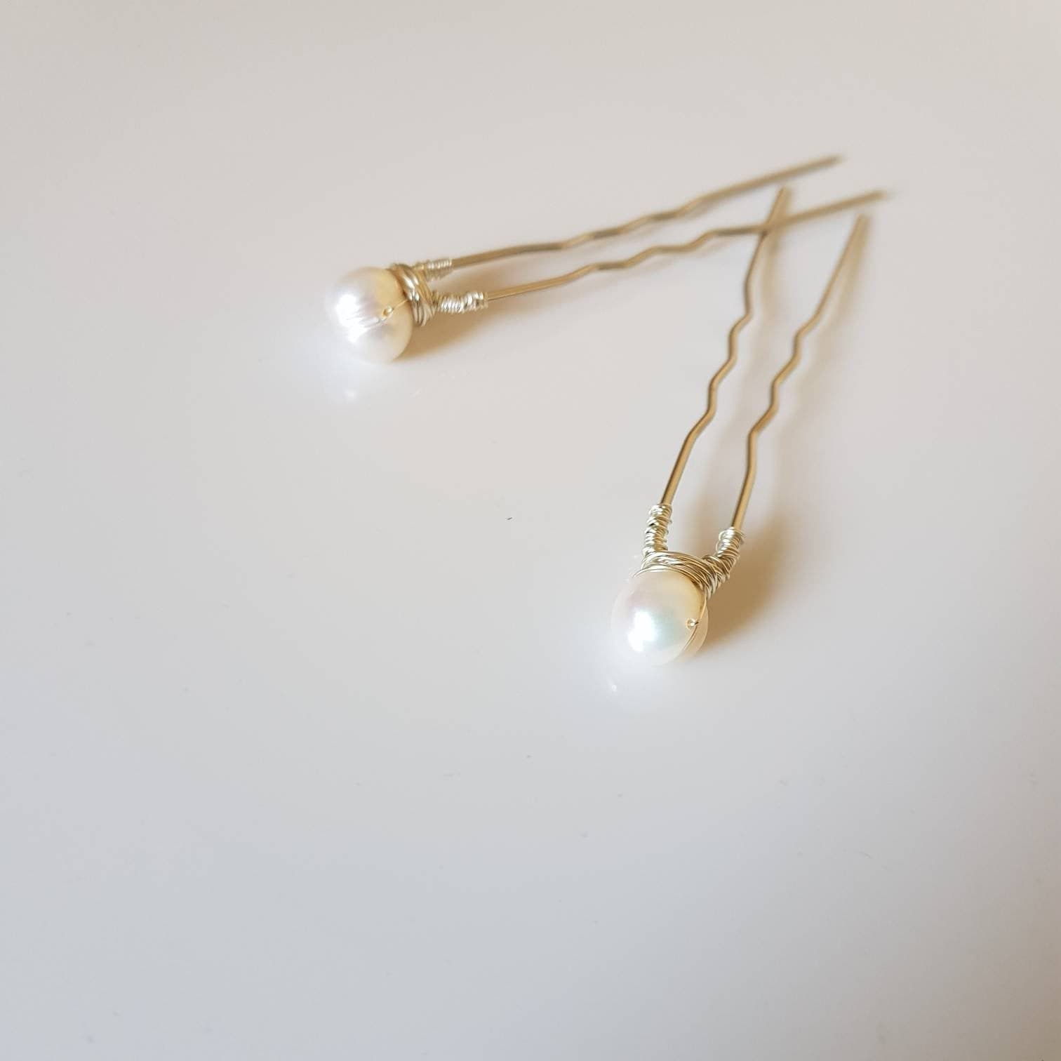 BoutiquebyBrendaLee Cream White Freshwater Pearls U Pins Bridal Wedding accessories elegant pearl Australia hairpin silver gold headpieces