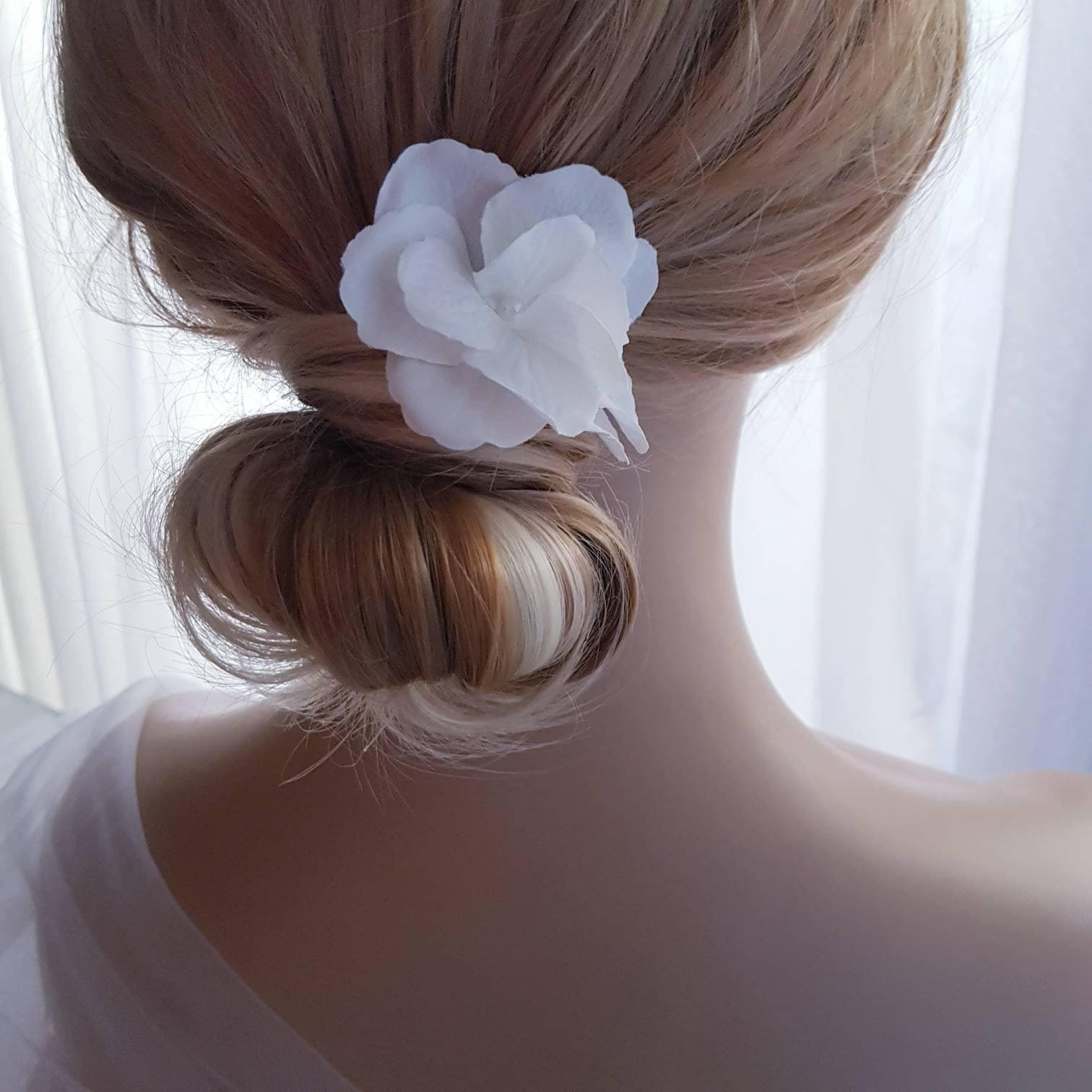 FLORAISON Set of 3 Hair U Pins White bridal wedding flower hairclips floral updos hairpins accessories bridesmaids bride gift weddings
