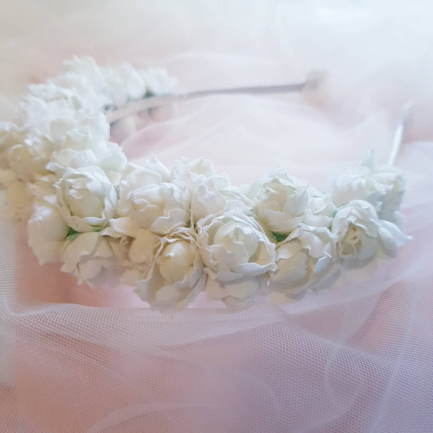 LA ROSE Headband off white flower floral headpieces crown millinery Australia wedding bridal christening baptism hair accessory flowers
