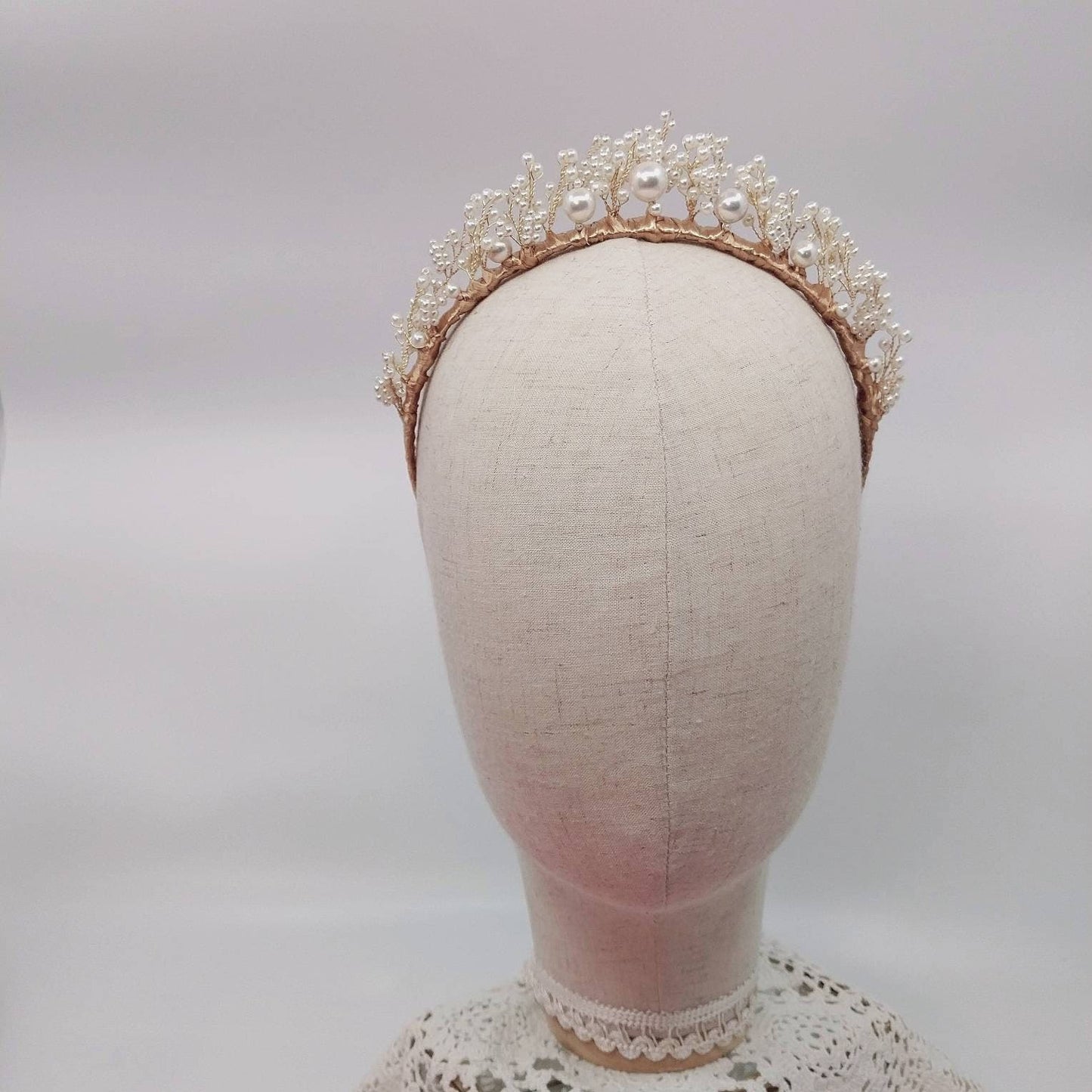 FLUER Cream white Pearl Headband Bridal Wedding headpiece hairband handmade handcrafted hair accessories Australia pearls bride weddings